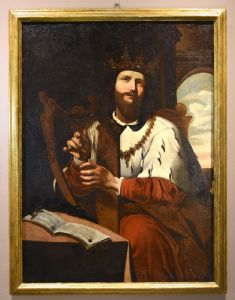 Re Davi tocando a harpa, Ignacio de Ríes (Sevilha, 1612 - 1661)
